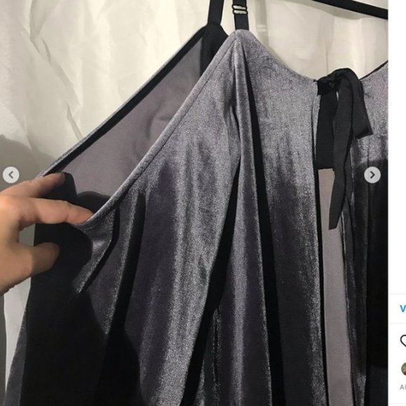 Silver Top Open Back Top Night Out - Picture 3 of 6